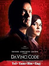 The Da Vinci Code (2006) BRRip Original [Telugu + Tamil +  Hindi + Eng] Dubbed Full Movie Watch Online Free